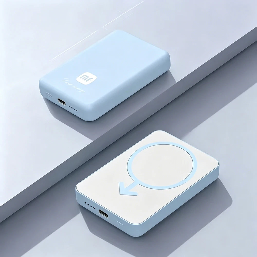 Mufod Qi2 Magnetic Power Bank 5000mah 15W Wireless Charging 20W Portable Wired Charge PD 22.5W Type C Cable Bidirectional Fast Charging Powerbank For Iphone 17 16 15 Pro Max Magsafe Xiaomi Samsung Magsafe Oneplus Mobile Batte
