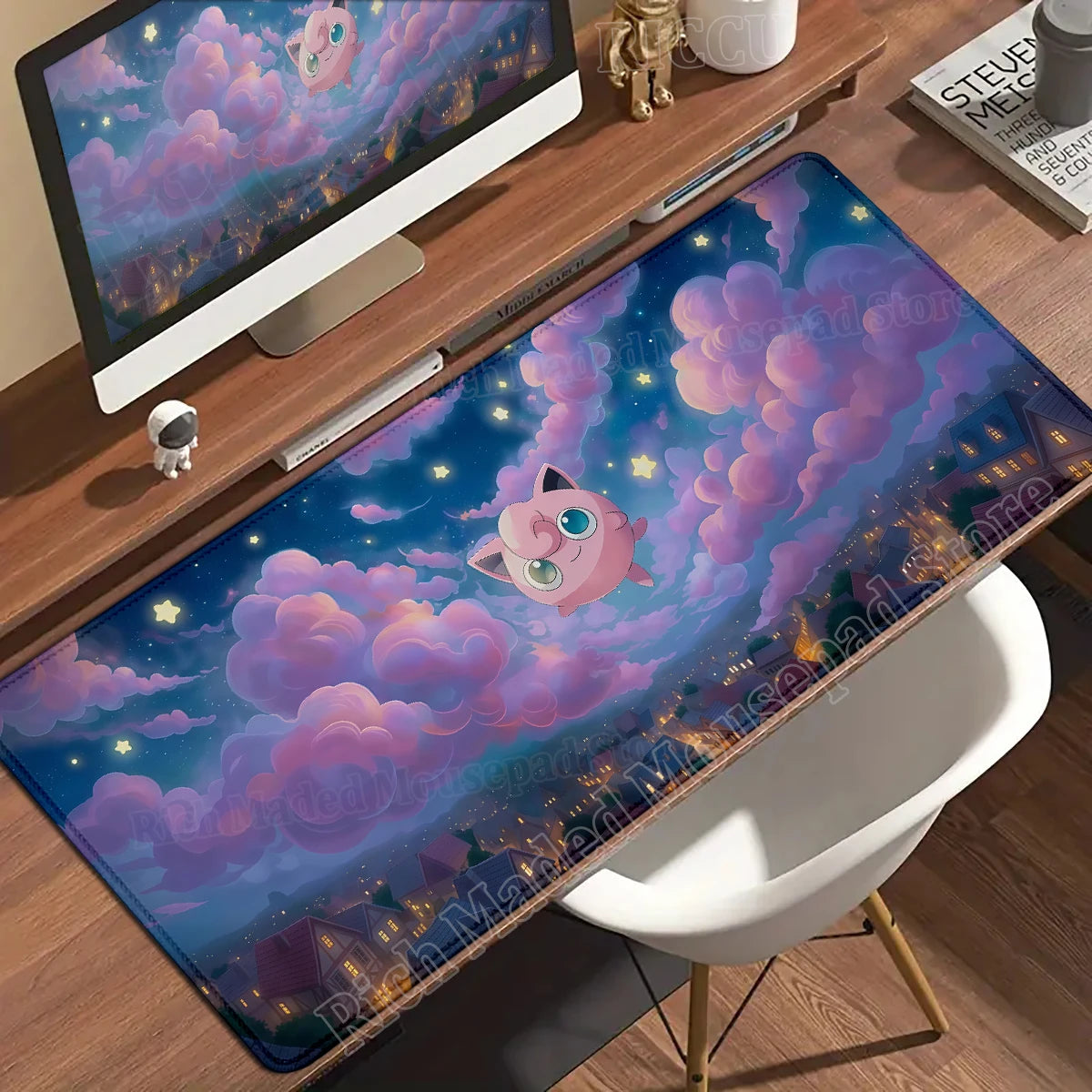 Kawaii Pink Keyboard Pad Clefairy Anime Gamer PC Cabinet Mouse Pad Ppokemon Jigglypuff Mousepad Laptop DeskMat E-Sports Mousemat