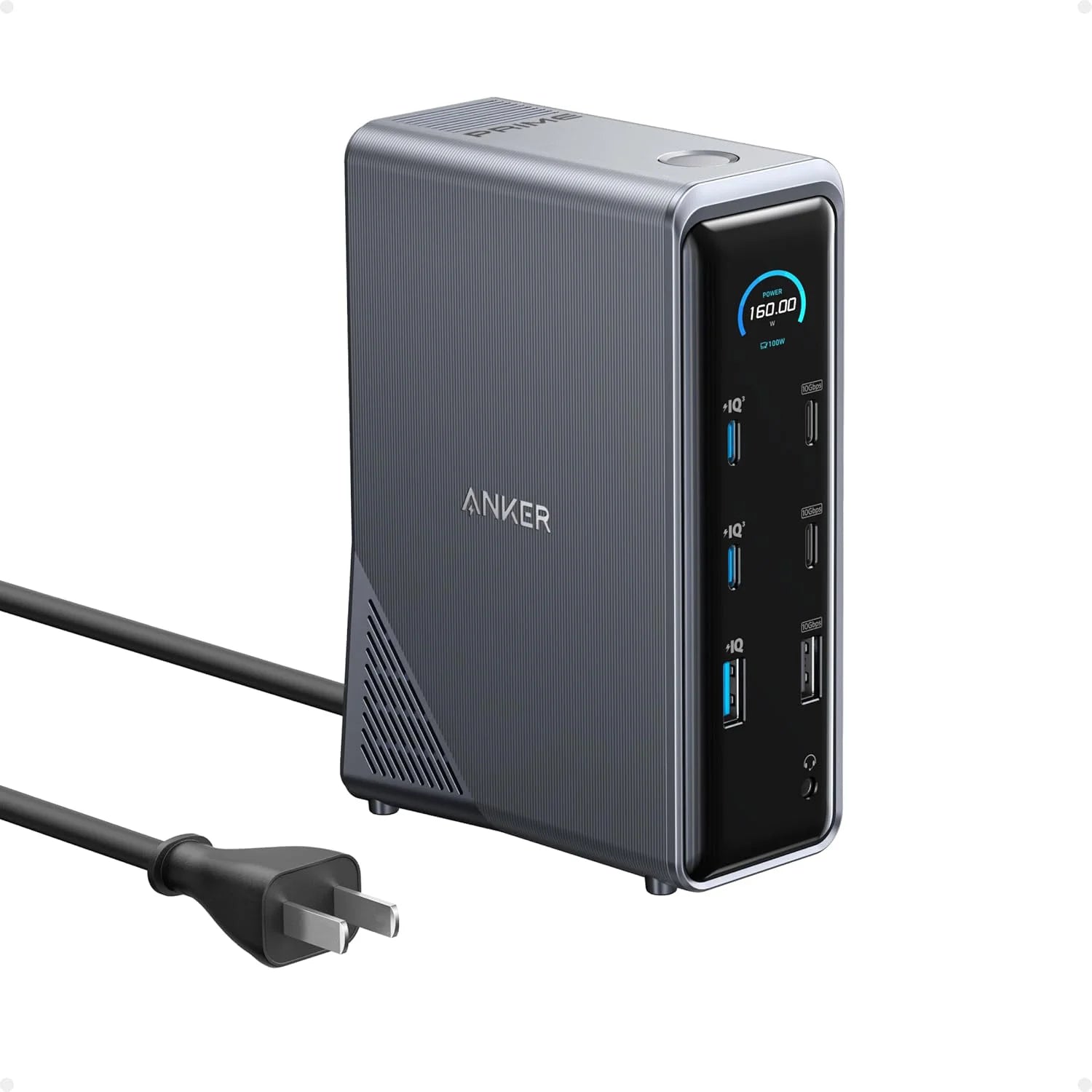 Anker A83B6 Prime Docking Station, 14-Port with 160W Max Output, 10Gbps Fast Data Transfer, Real-Time Smart Interface