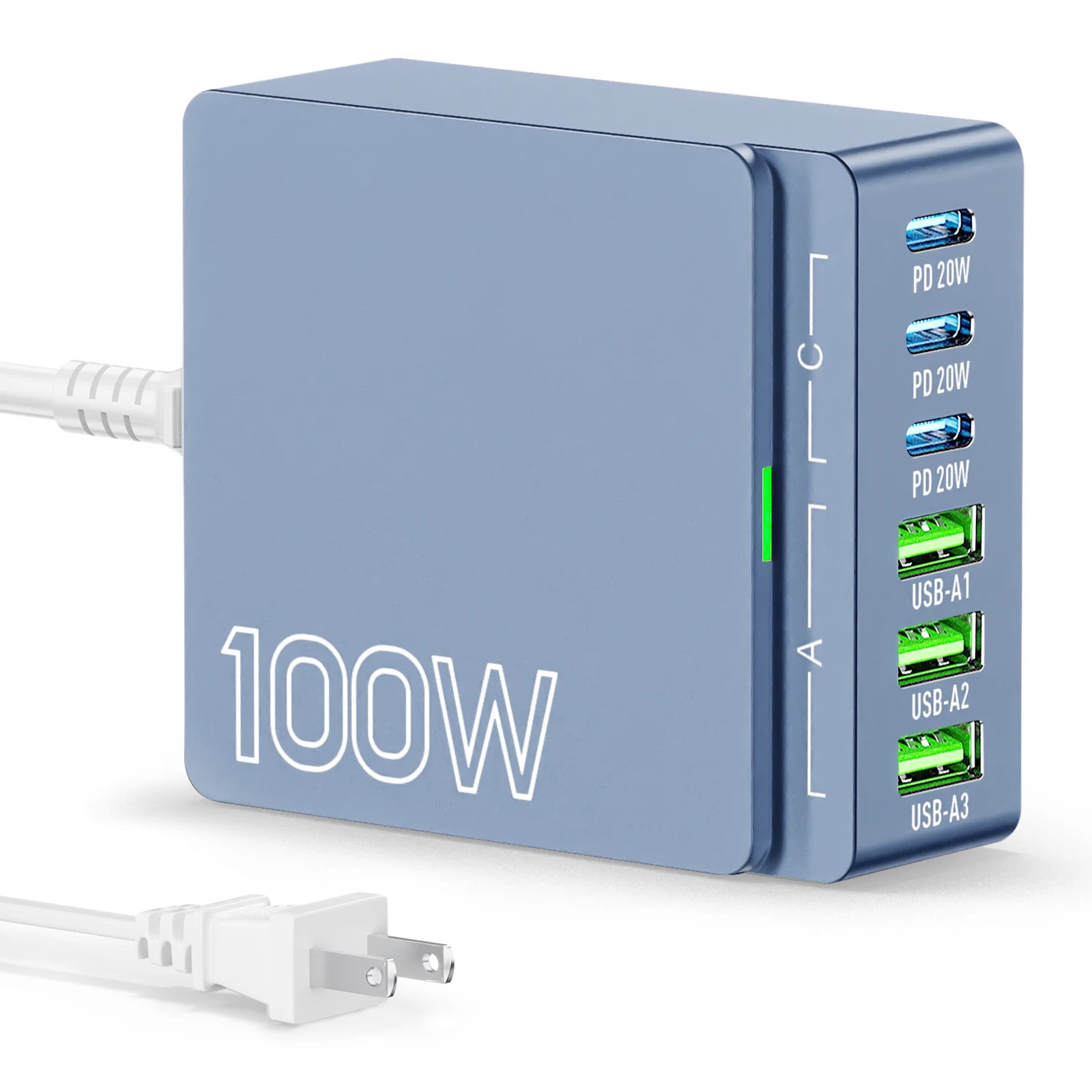 Iseyyox 6-in-1 USB Charging Station (Model: LS-LS100-B-US)