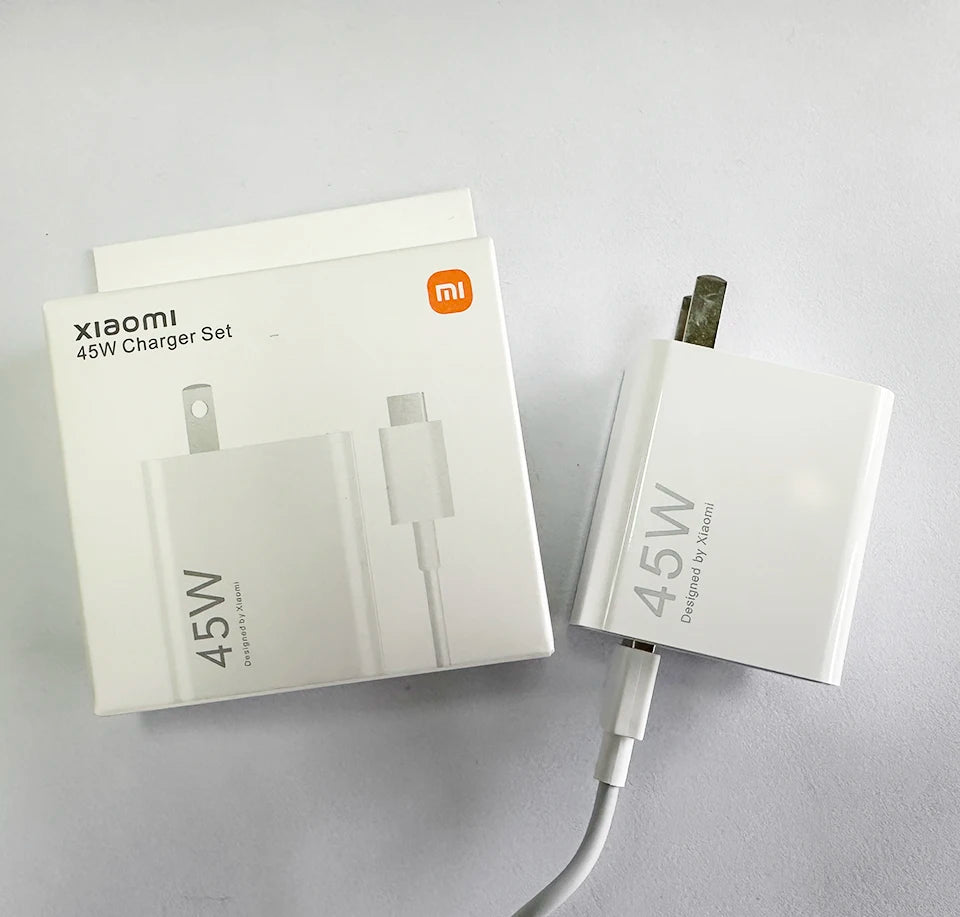 Original XIAOMI Charger 45W 33W Fast Turbo Charge Cable Usb C Travel Adapter Mi 11 10t Pro 10 11s Poco M7 X7 X5 X3 Redmi Note 15