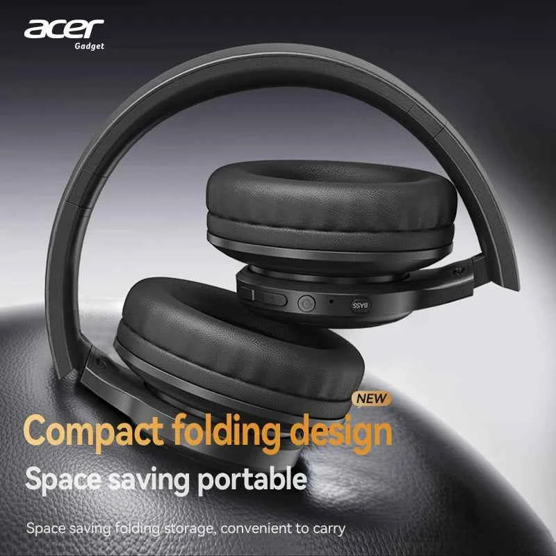 Acer Ohr559 Wireless Bluetooth Headset with High-Fidelity Stereo Bass Sound, Noise Reduction for Calls, Music, and Gaming, No Delay, Long Battery Life, Full-Ear Coverage, Comfortable Fit, with Microphone