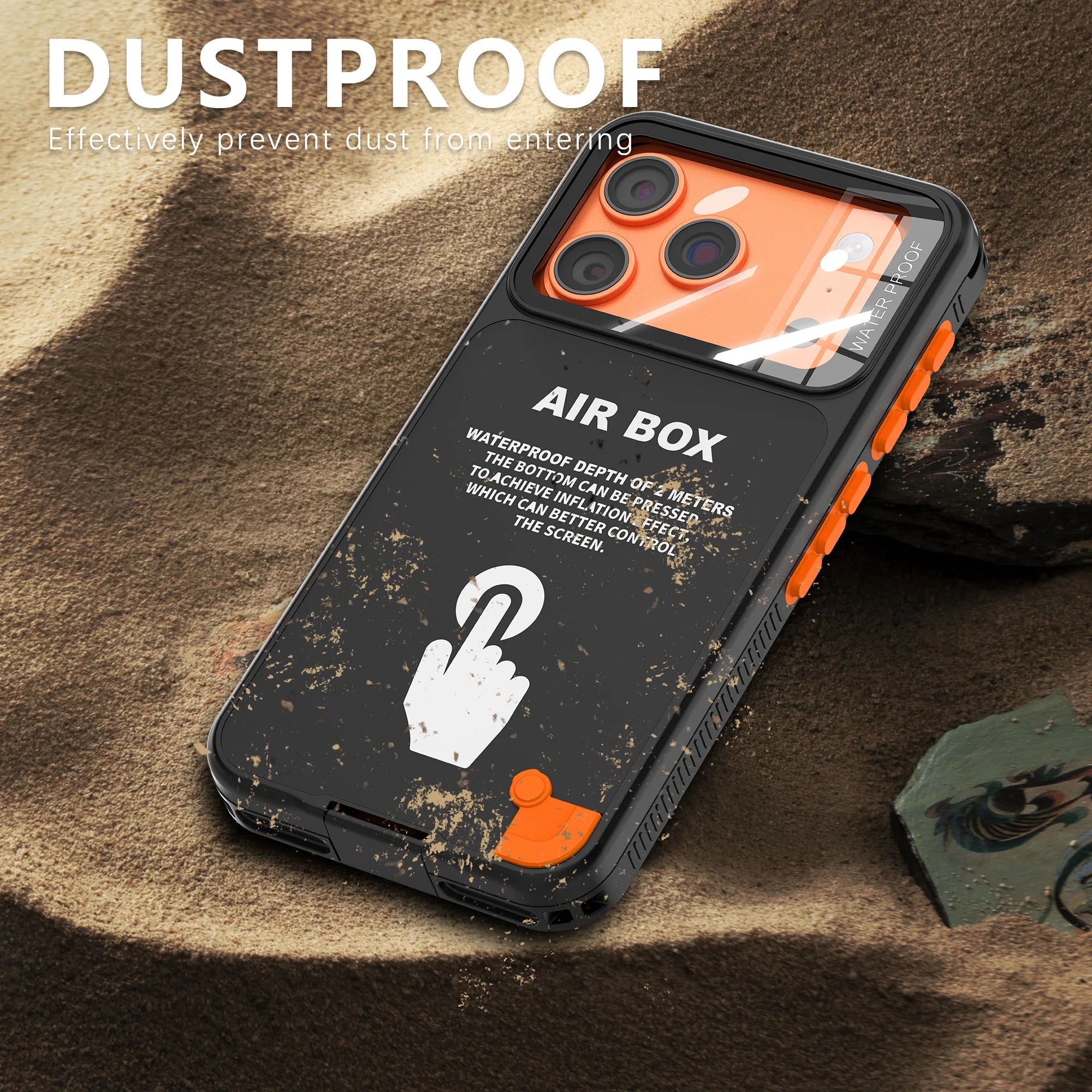 This brand-new touch-enabled IP68 waterproof phone case is suitable for iPhone 16 PRO MAX, 17, 15, 14, 13, 11PRO, and 12