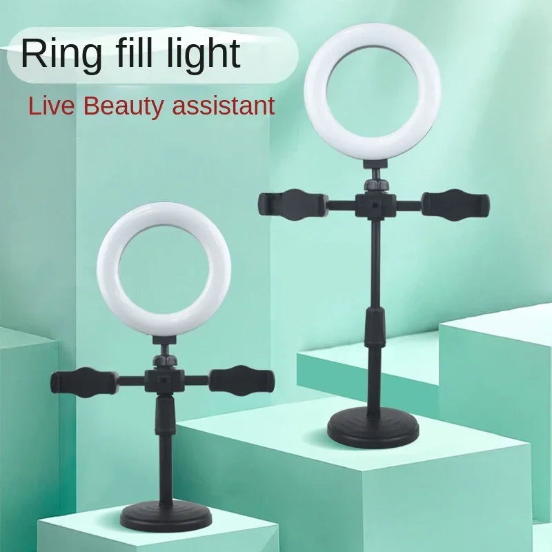 Smartphone Mobile Stand For Cell Phone Holder With LED Ring Light Grip And Beauty Enhancements For Professional Live Streaming