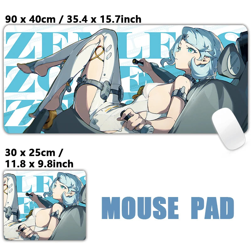 ZZZ Gaming Hoshimi Miyabi Ye Shunguang Mouse Pad Evelyn Ellen Zenless Zone Zero Keyboard Desk Mats XXL Anime Girls Mousepad