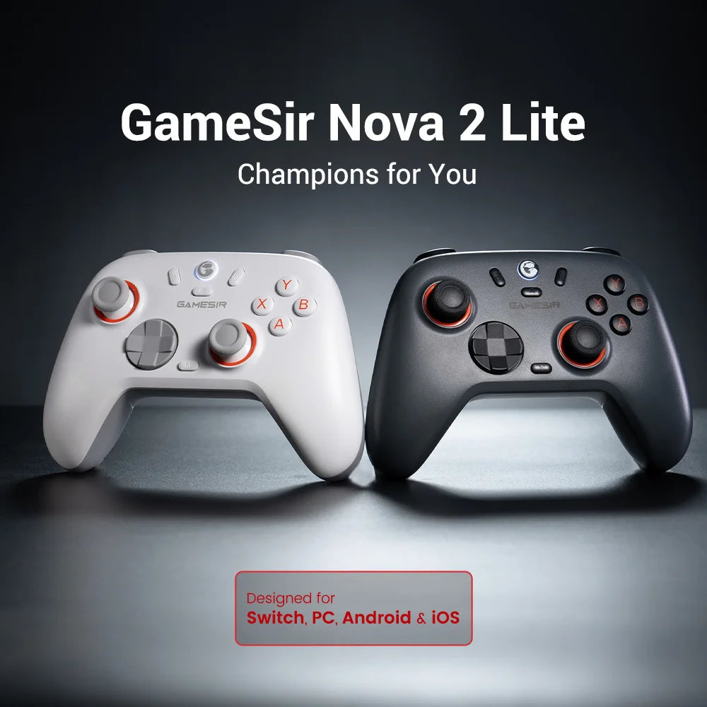 GameSir Nova Lite 2 Wireless Switch Controller Bluetooth Gamepad with Hall Effect for Nintendo Switch, iPhone, Android, PC