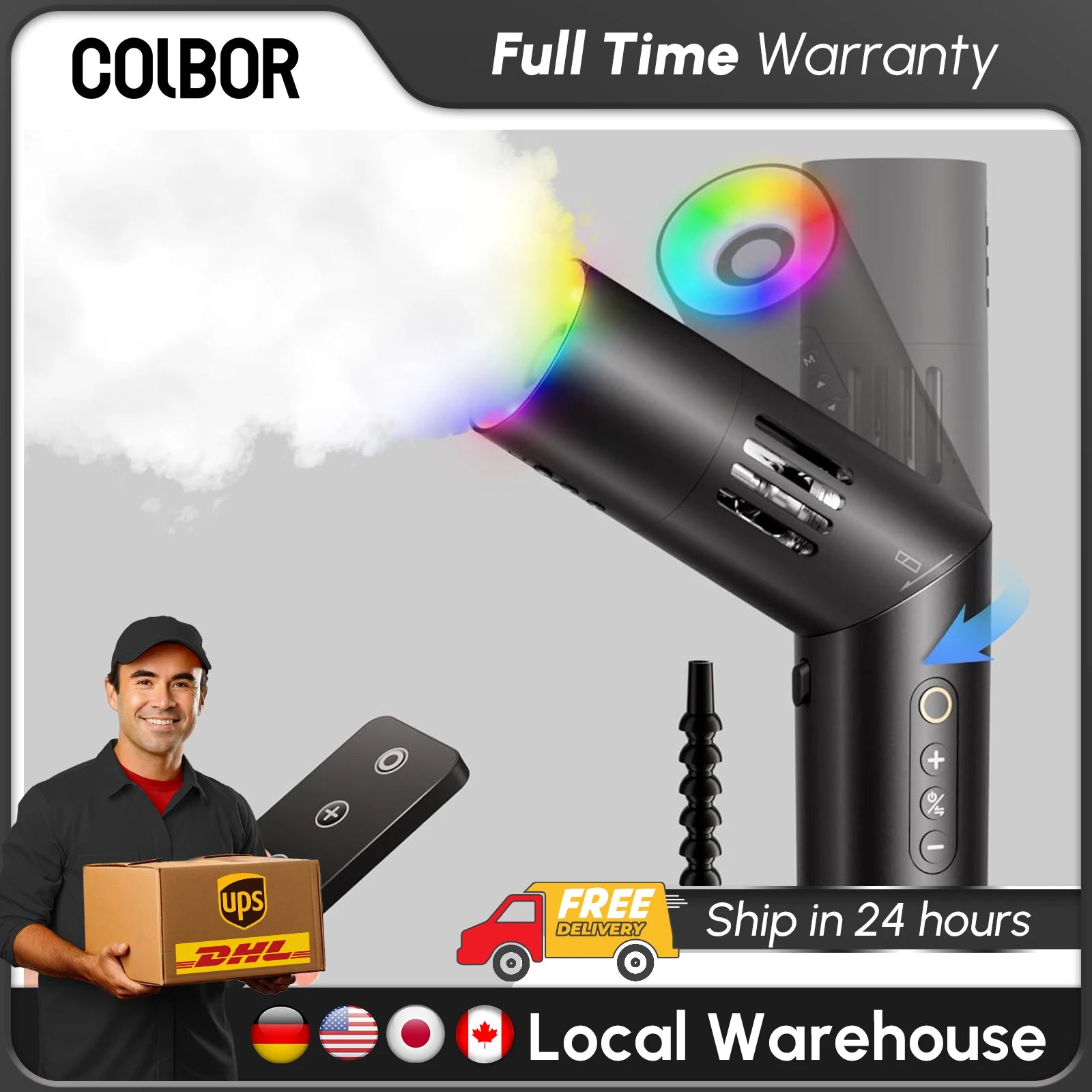 COLBOR CF5 Mini Fog Machine 40 W Portable Remote Control Smoke Machine for Photography, Fog Smoke Machine for Video Production