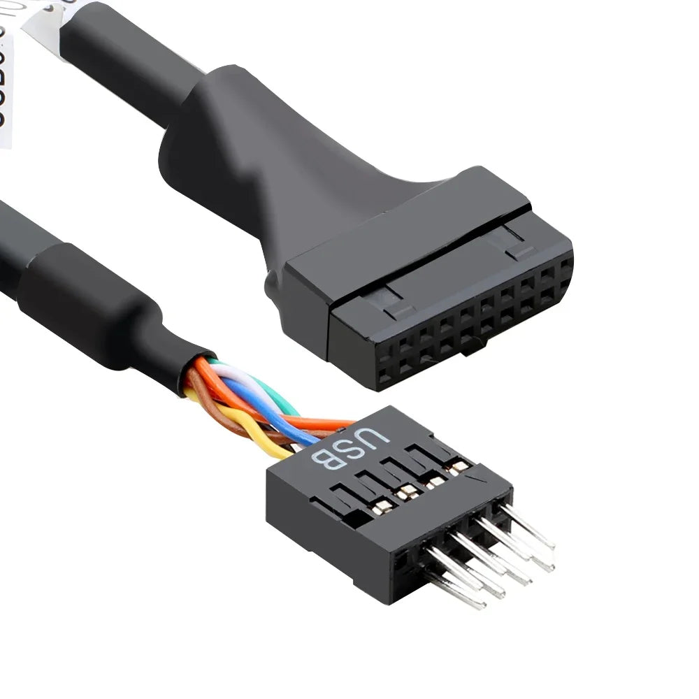 Internal USB 3.0 19-Pin To USB 2.0 9-Pin Female-Male Connector Motherboard Adapter Converter Cable for Desktop Data Transmission
