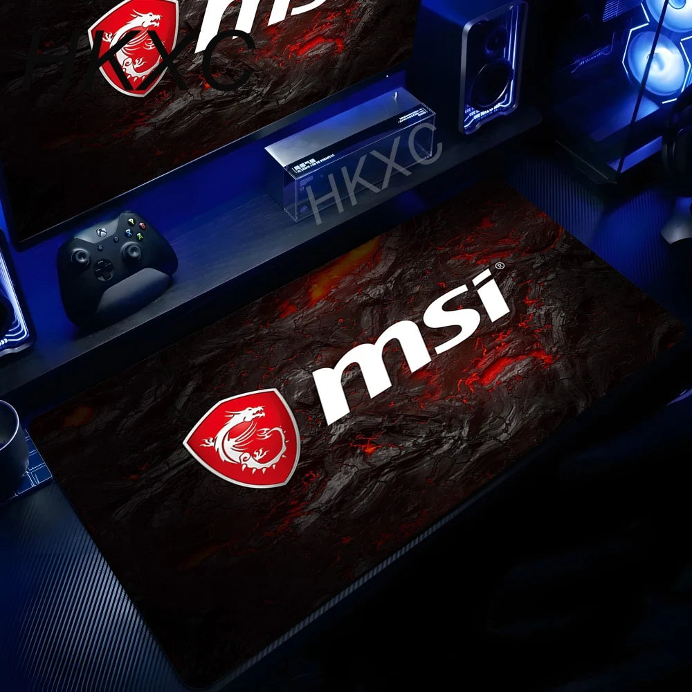 MSI Table Mat Mouse Pad Desk Mouse Pad Cute HD Desk Pads Extended Gaming Keyboard Mats Large XXL Gamer Mousepad 90x40