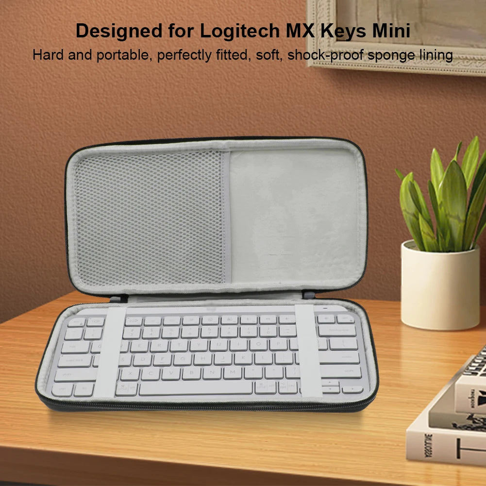 EVA Hard Case Illuminated Keyboard Protective Storage Bag Carry Case for Logitech MX Keys Mini Keyboard