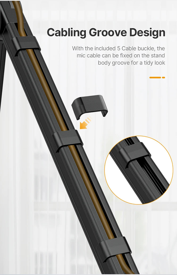 Vijim LS24/LS25 Microphone Boom Arm Stand – Heavy Duty Adjustable Desk Mount for Blue Yeti, DSLR Camera, Smartphone & Streaming Setup