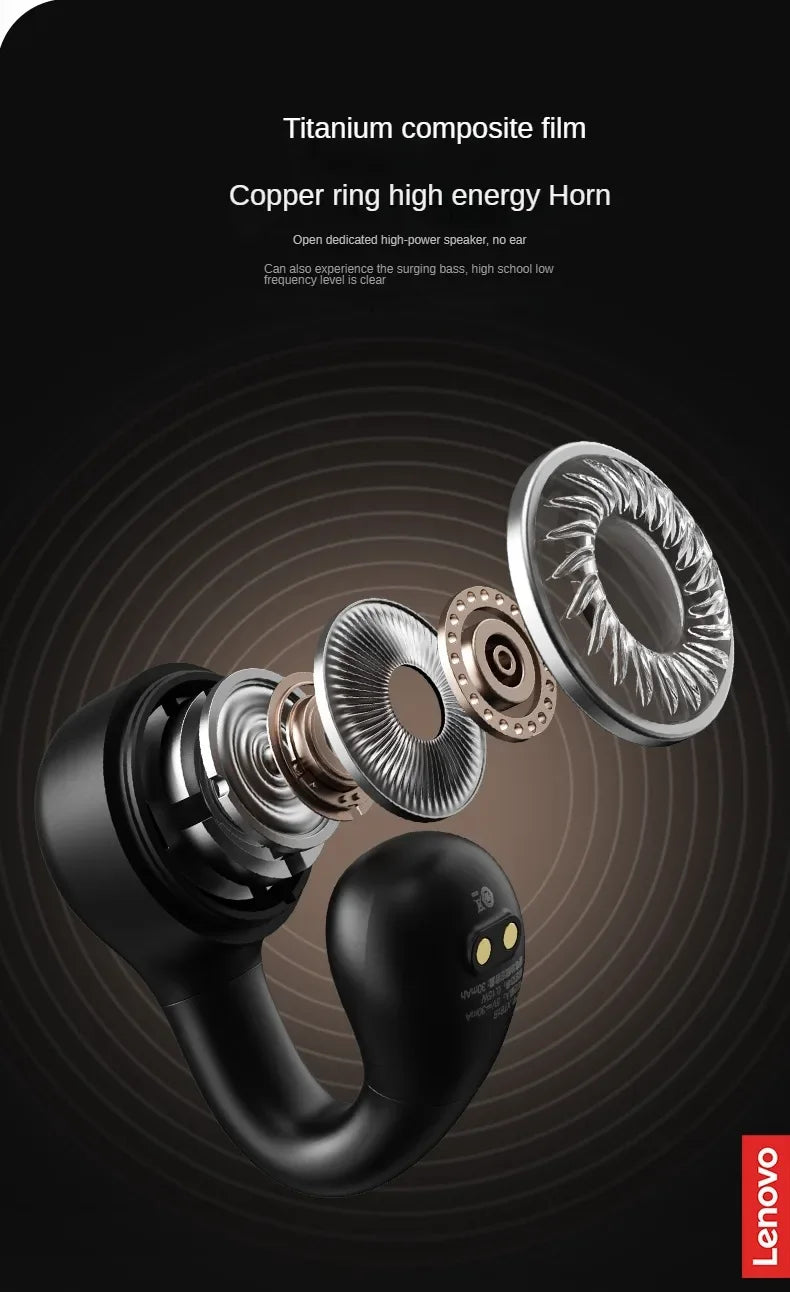 Lenovo XT61 Bluetooth 5.3 Earphones With Noise Reduction Earbuds Sports Gaming Touch Control Earhooks Waterproof HeadsetS