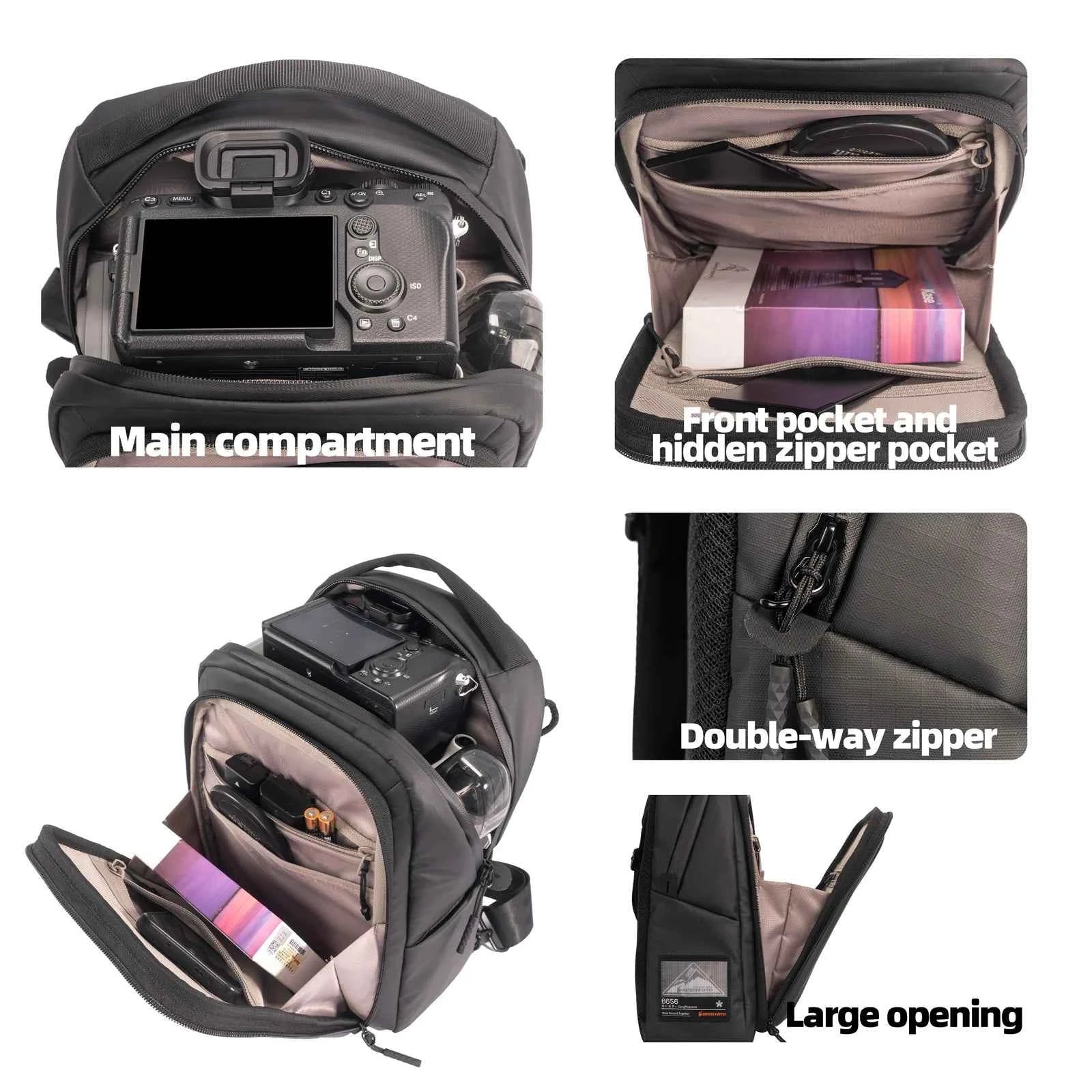 Besnfoto Waterproof Hardshell Camera Backpack for Sony A7 II/III/IV/R/V & Canon R100/R50 | DSLR SLR Mirrorless