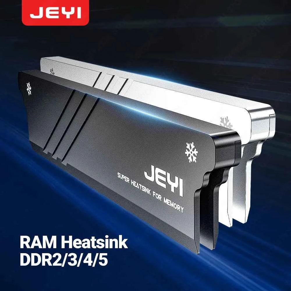 JEYI DIY Memory RAM Heatsink With Thermal Pads, Desktop RAM Cooler DDR Radiation Dissipate for PC DDR2/DDR3/DDR4/DDR5