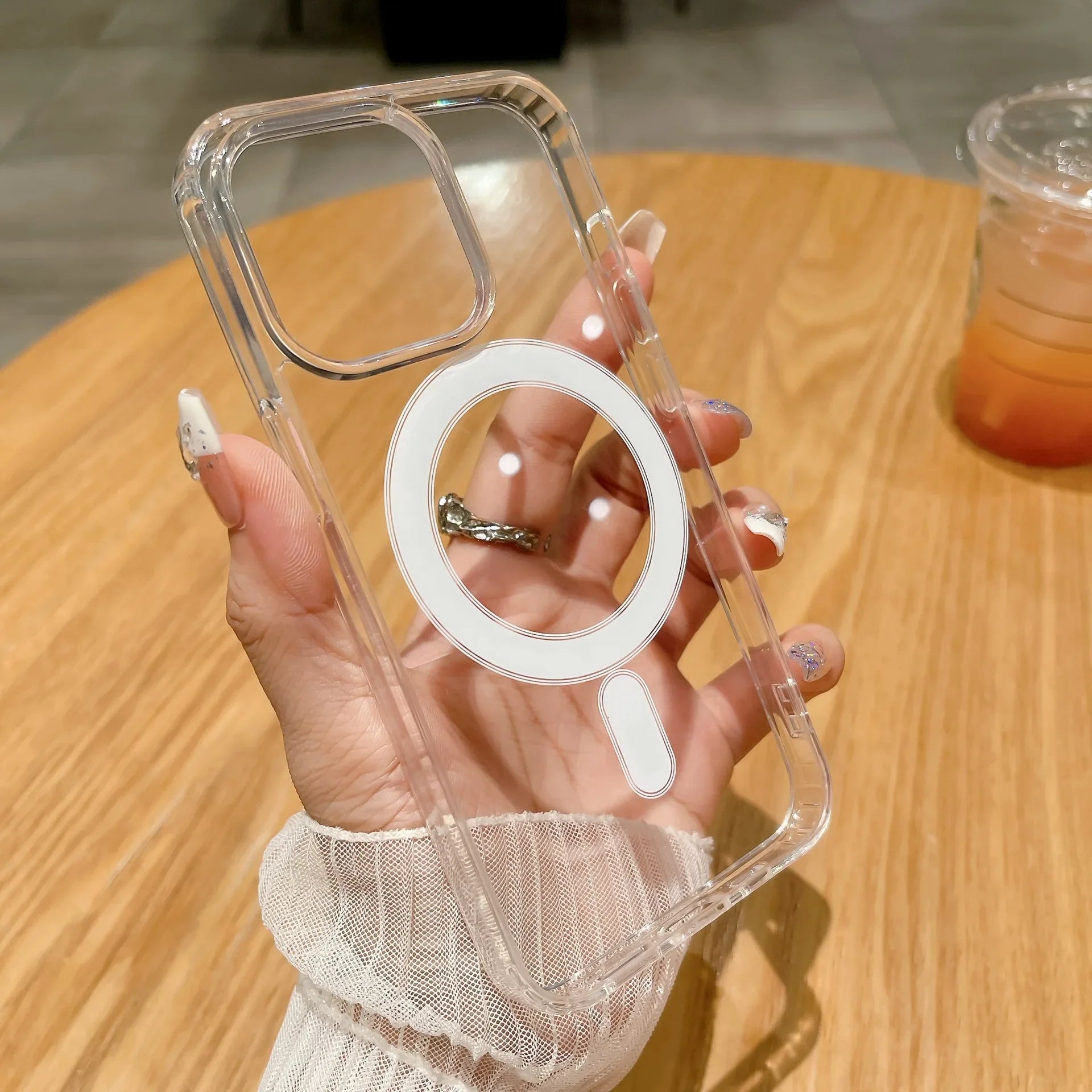 Magnetic Transparent Case For iPhone 15 14 11 13 12 16 Pro Max Plus For Magsafe Clear Wireless Charging Cases Phone Accessories