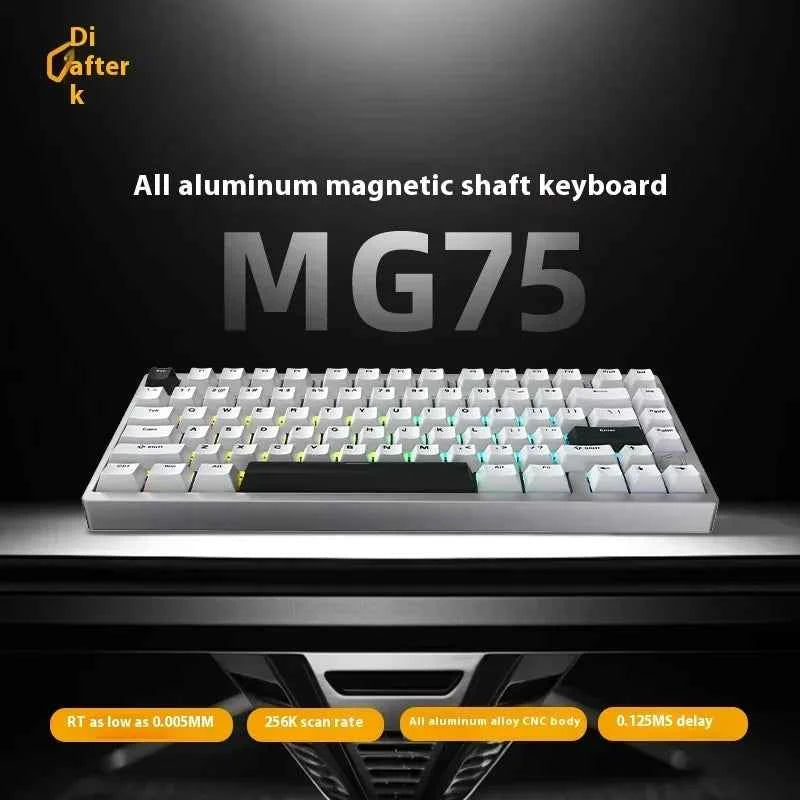 IROK MG75 PRO Mechanical Keyboard Magnetic Switch Hot Swap Aluminum RT0.005 RGB 81 Keys Custom Keyboard PC Gamer Accessory Gifts