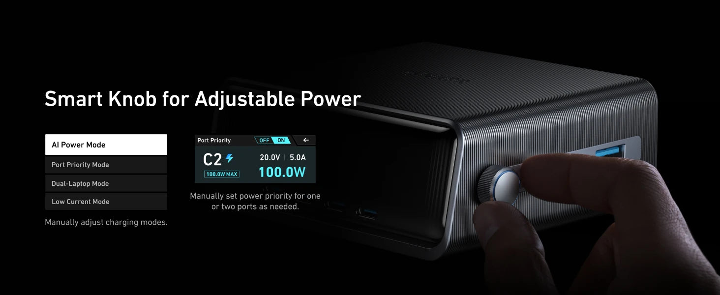 Anker Prime 250W USB-C Charger A2345, Ultra-Fast 6-Port GaN Charging Station, 2.26