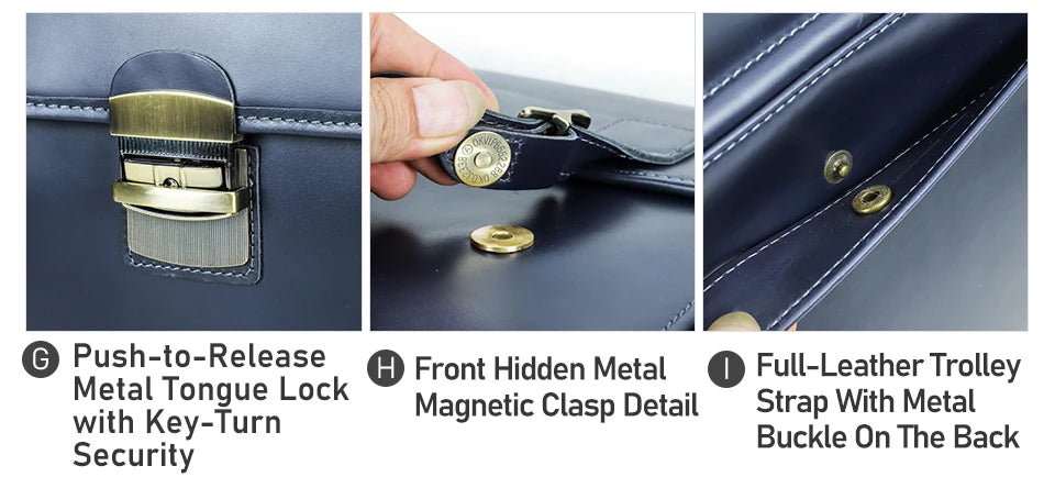 CONTACT'S Genuine Leather Business Bags for Men High Quality Briefcase Office Bag Male Tote Laptop Bags Portfolio Bag Document