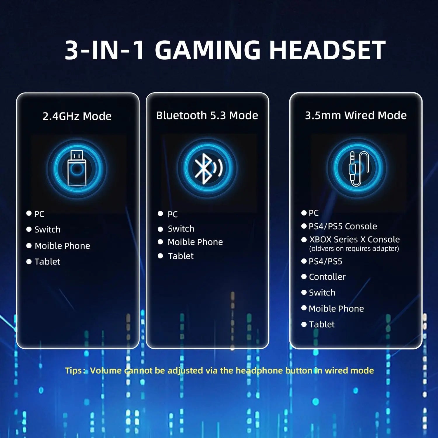 ATTACK SHARK L80PRO Wireless Gaming Headset Lightseed Tech- Built-in&Detachable Dual Microphone-Lightweight Headphone-Tri-Mode