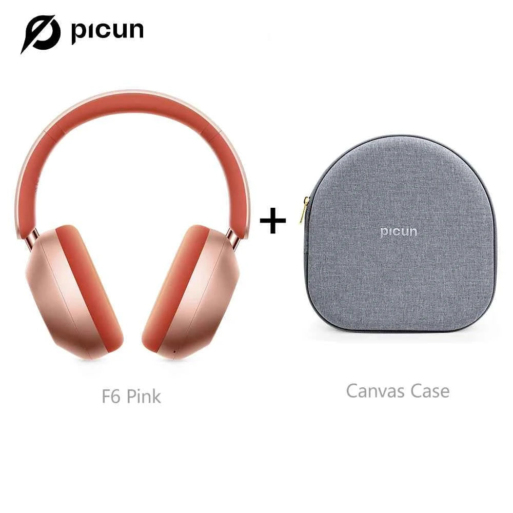 Picun F6 Active Noise Cancelling Wireless Headphones Head Tracking 3D Audio 40mm Hi-Res ANC Bluetooth Headset HIFI APP Control
