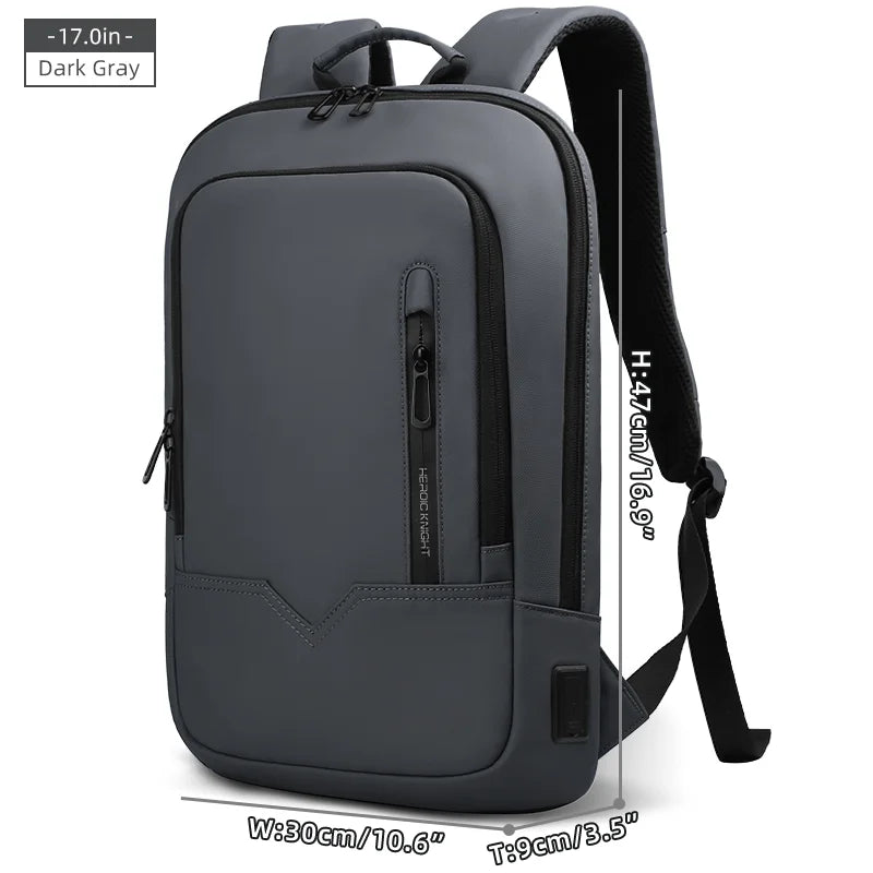 Heroic Knight Laptop Work Backpack Slim Men Waterproof Multifunctional 15.6