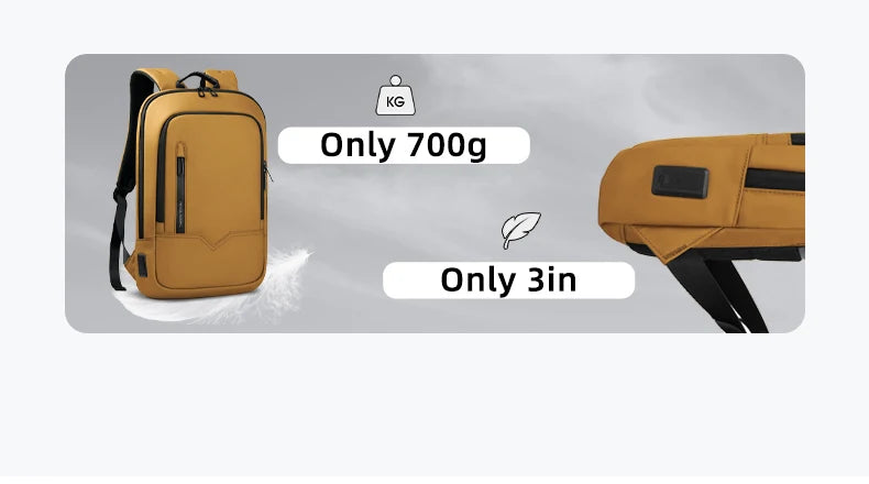 Heroic Knight Backpack Men Multifunction Business Waterproof Slim Laptop Backpack Fashion 15.6
