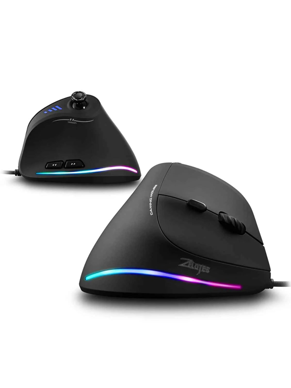 C-18 Vertical Gaming Mouse 10000 DPI Programmable 11 Buttons USB Wired RGB Optical Remote Mouse Gamer Mice For Laptop PC