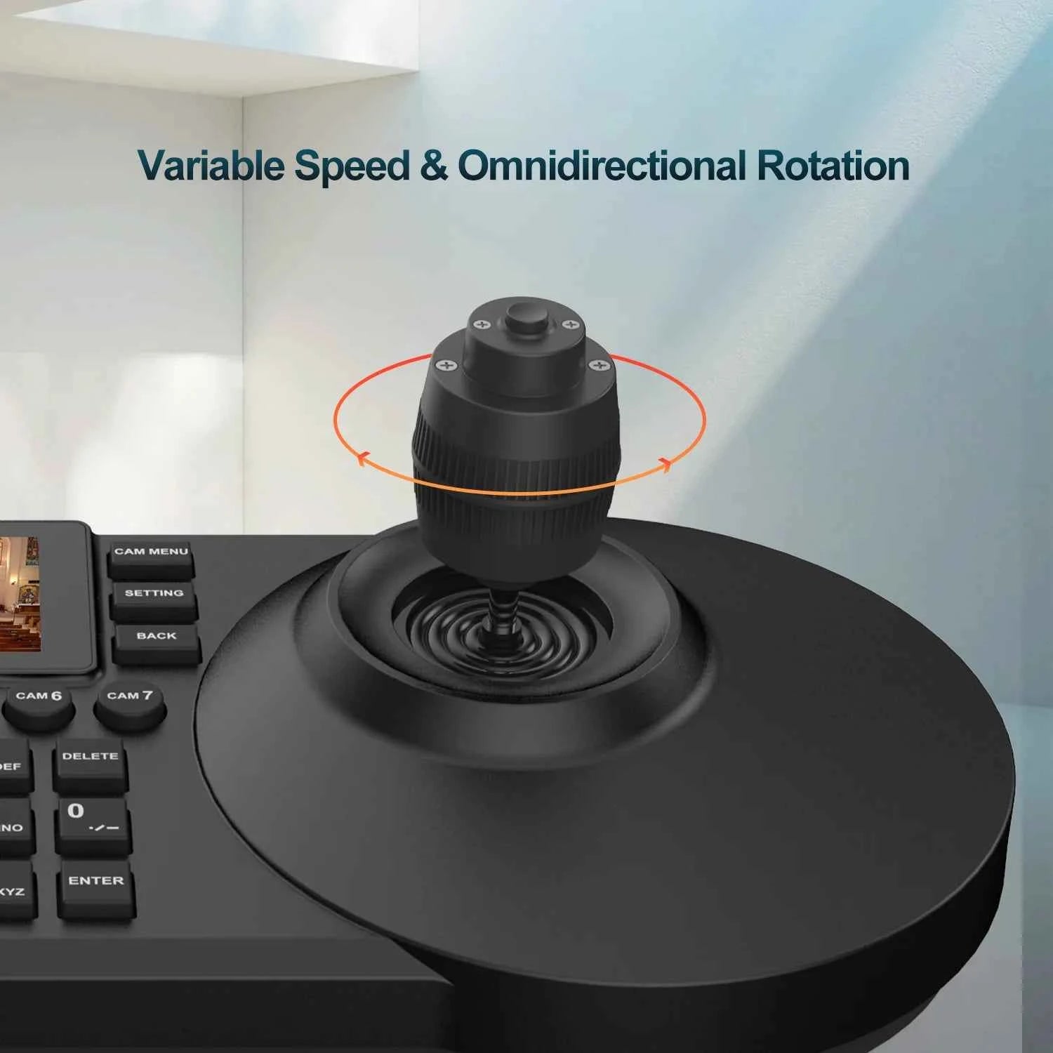 4D Joystick Keyboard NDI POE PTZ Controller 3'' LCD Screen Real-time Preview PTZ Camera Joystick Controller Control 255 Presets
