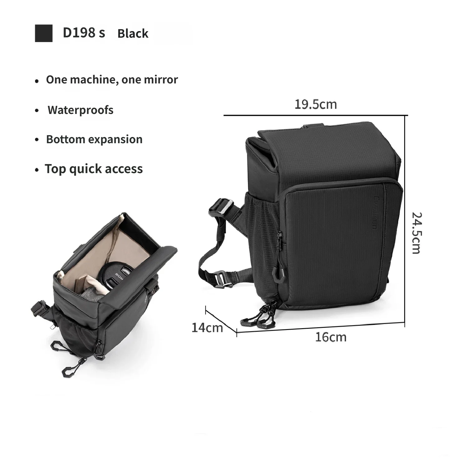 Waterproof Camera Chest Pack Sling Bag – DSLR/SLR/Mirrorless Camera Waist & Shoulder Bag for Photography Travel & Outdoor Use