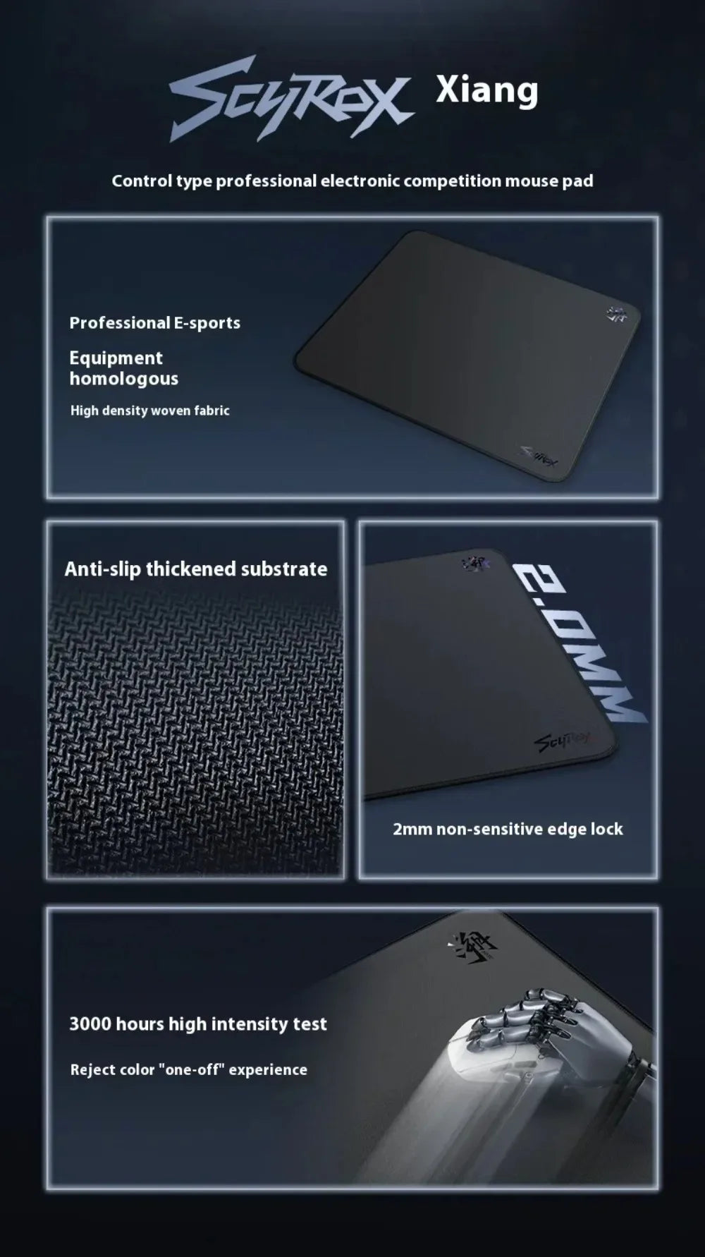 Scyrox SOSU Mousepad Surface Foam Moisture-Resistant Controlled Exquisite Thin E-sports Gaming Mouse Pad PC Accessories