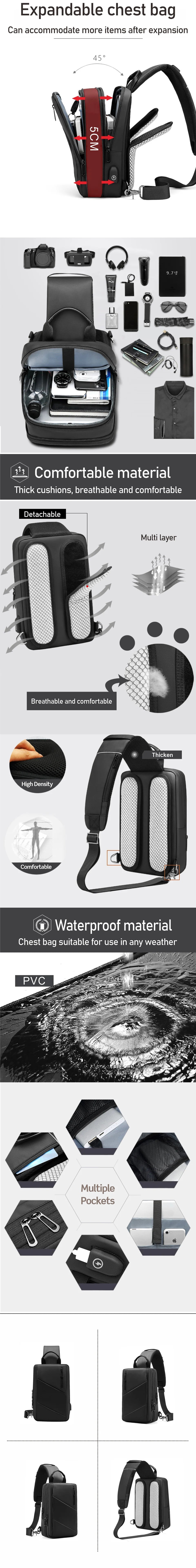 SWISS MILITARY Laptop Backpack Men 17 Inch Multi Pocket Expandable Backpack Waterproof USB School Backpack Business Travel Bag