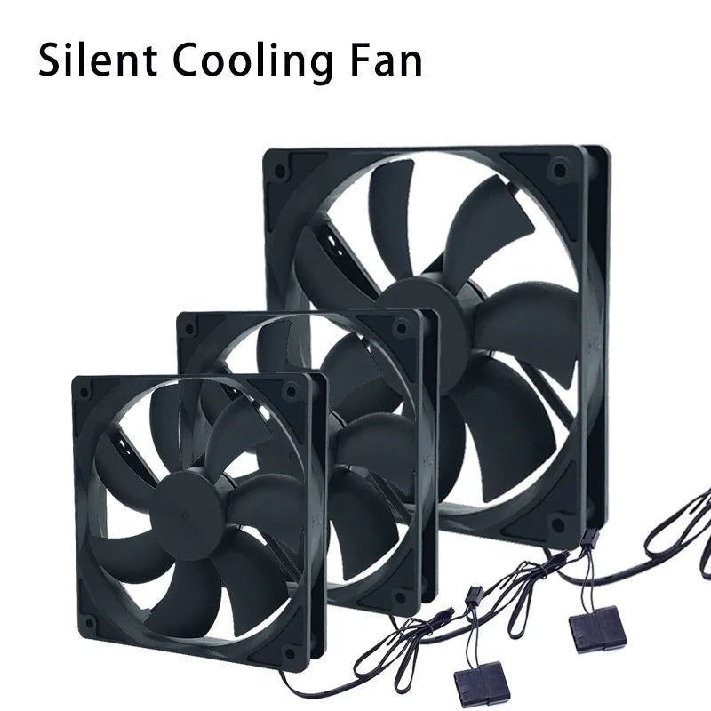 8cm 9cm 12cm Quiet Computer Fan Silent PC Fans For Computer PC Case GPU CPU Cooler Radiator Cooling