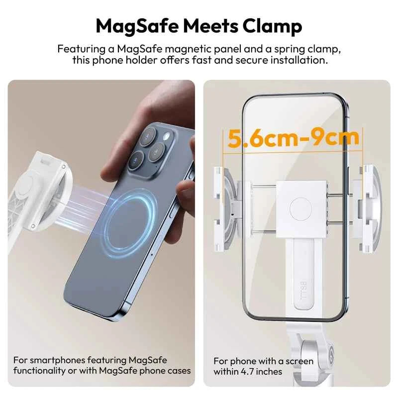 Ulanzi TT88 1.44M Overhead Selfie Stick Phone Tripod with Magnetic Clamp Wireless Remote Extension Tripod for LiveStreaming Vlog