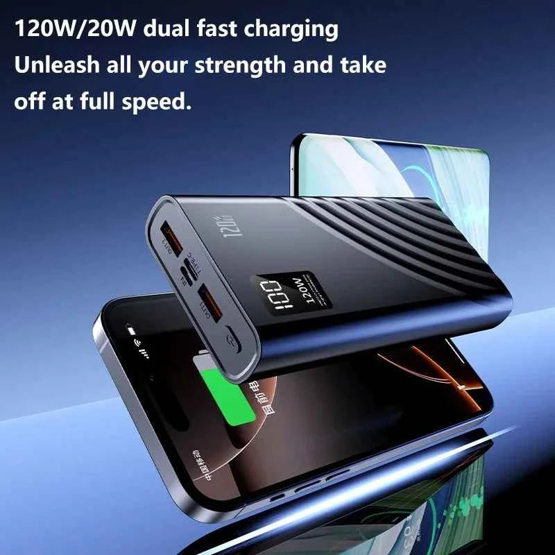 2025 New CCC Certified 20000mAh 74Wh 120W טעינה מהירה Type C Digital Display Magnetic Power Bank for iOS Android