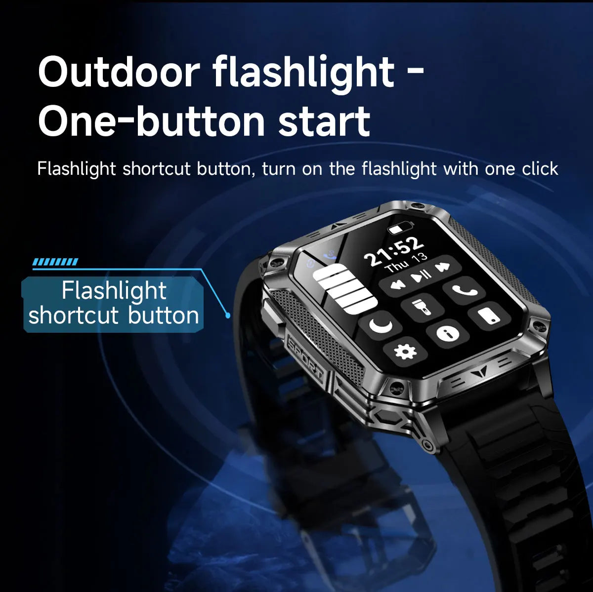 TANK Ultra 2026 1400mAh Military GPS Smart Watch Men 200Day Standby Rugged Tactical Watch 10ATM Diving SOS Satellite Alert Clock