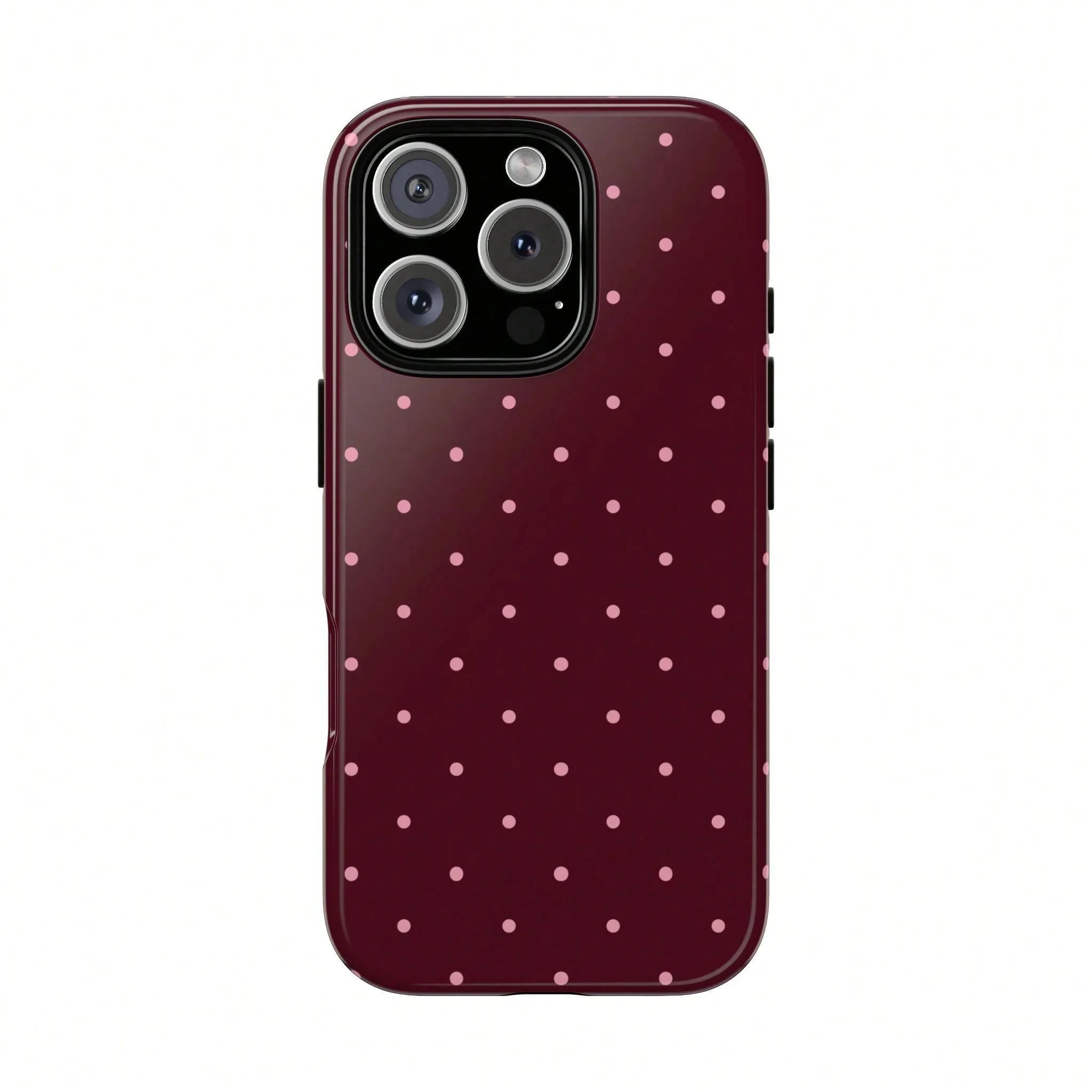 Brown & Blue Polka Dot Phone Case, Compatible With IPhone 17/16/15/14/13/12/11 Pro Max