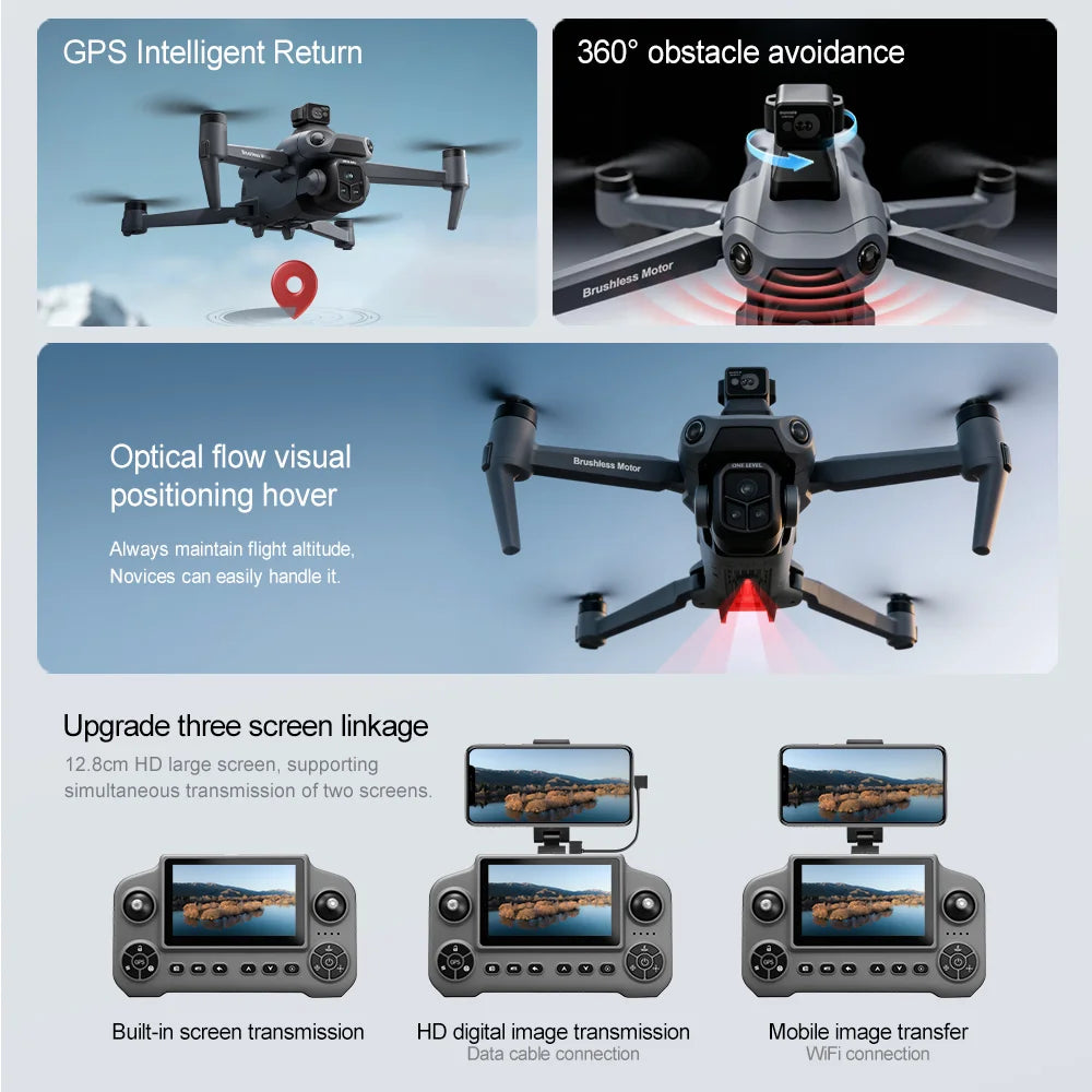 Lenovo V918 3S GPS Drone 8K Professional Camera Aerial FPV Brush power Laser Obstacle with Large Screen RC Folding 2026