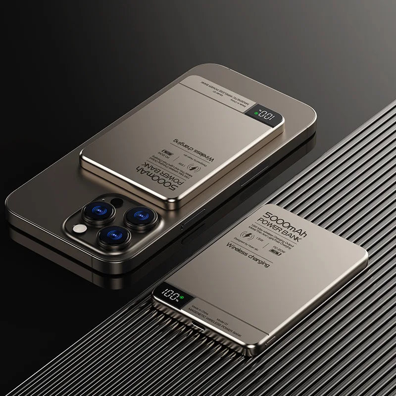 10000mAh Magnetic Power Bank Qi 2 Wireless Charger PD20W Super Fast Charging For MagSafe Powerbank for iPhone Samsung Xiaomi