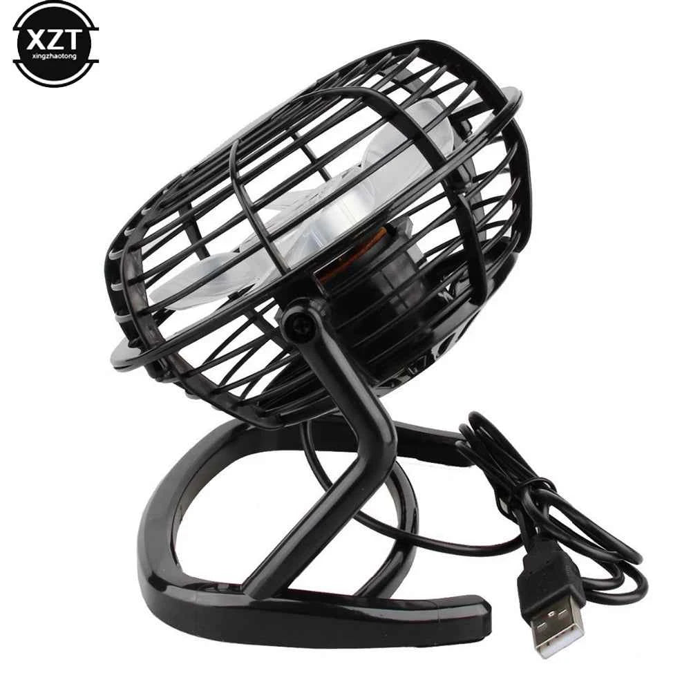 New USB Silent Fan Desk Cooler for Laptop Notebook Desktop PC Ofiice Summer Cooling Fans 4 Blades Rotatable USB Mini Fans Socket