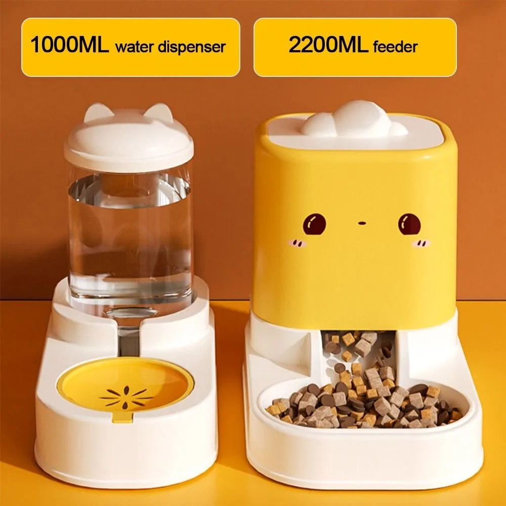 Cute Automatic Cat Feeder Large Capacity No Lag Pet Water Dispenser Convenient Cat Shape Cat Food Dispenser Pet Supplies