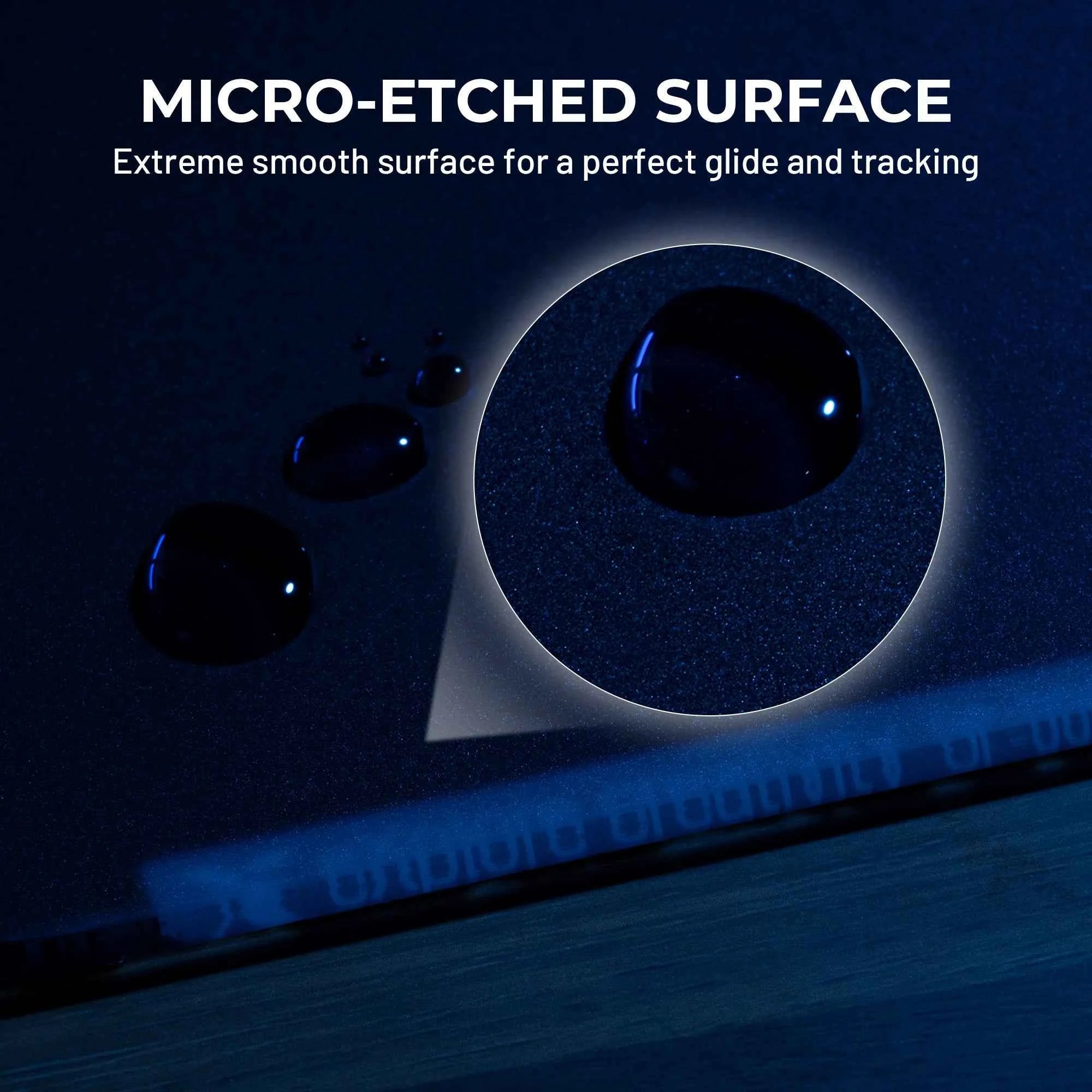 XVX Premium Glass Mousepad Micro-etched surface Full Anti-slip Rubber Base Special Tempered Glass Black Mouse Pad for Gamer