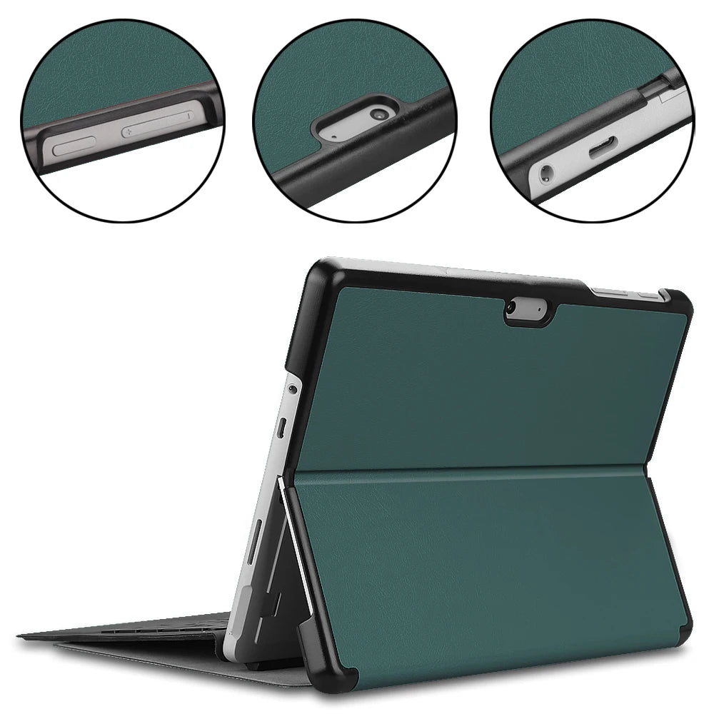 Smart Tablet Case Universal for Microsoft Surface Go 1 2 3 4 10.5 inch Filp Stand Cover Luxury PU Leather Auto Sleep Cute Funda