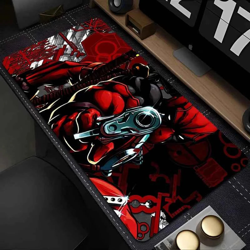 Marvel Deadpool Anime Mouse Pad Office PC Gamer Cabinet Mouse Mat Laptop 900x400 Keyboard Mousepad Extended Desk Mat Cool Carpet