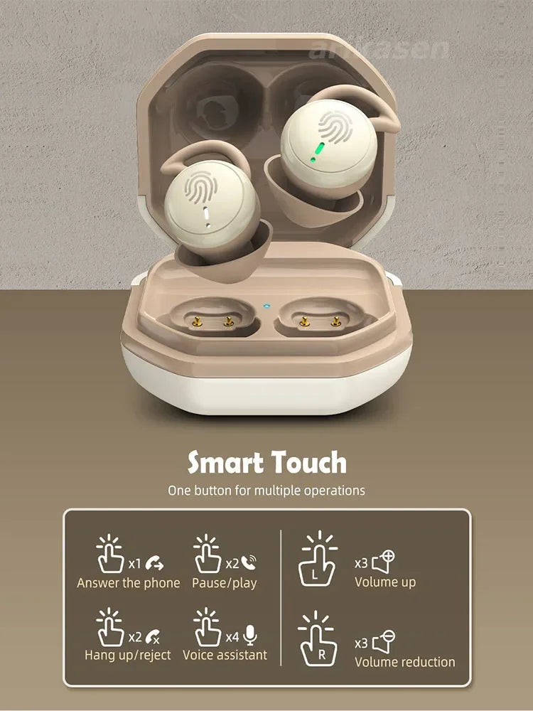 Bluetooth Earbuds,Wireless Sleep Ear Buds,Invisible Noise Cancelling Earphones,Bluetooth  Sleeping Headset for Small Ears Canal