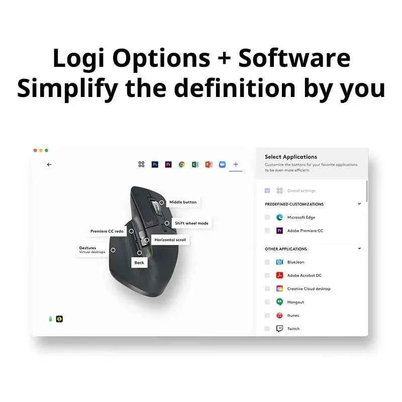 Logitech MX Master 3s Wireless Bluetooth Mouse Ergonomic Office Silent Mouse High-end Pearl White with Wireless Receiver