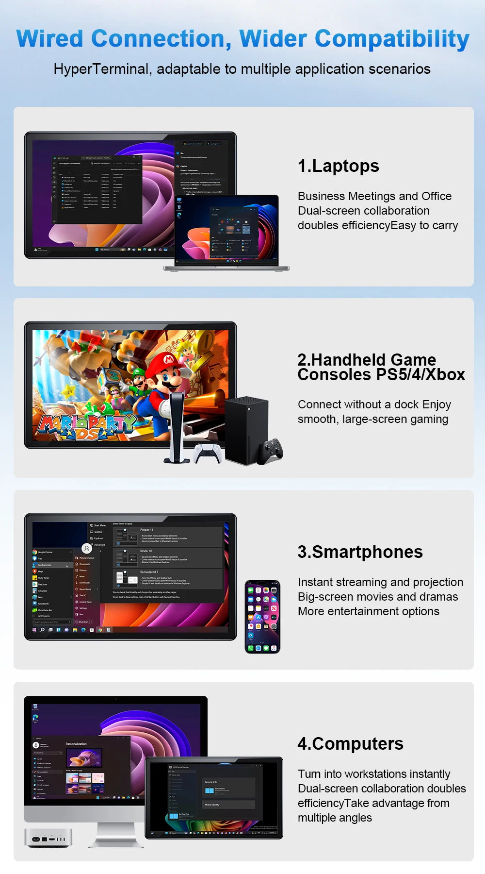 New UPERFECT y Portable Monitor With FHD 1080P Touch Screen Second Display For Laptop PC XBOX PS4 Samgsung DEX HUAWEI USB 3.1