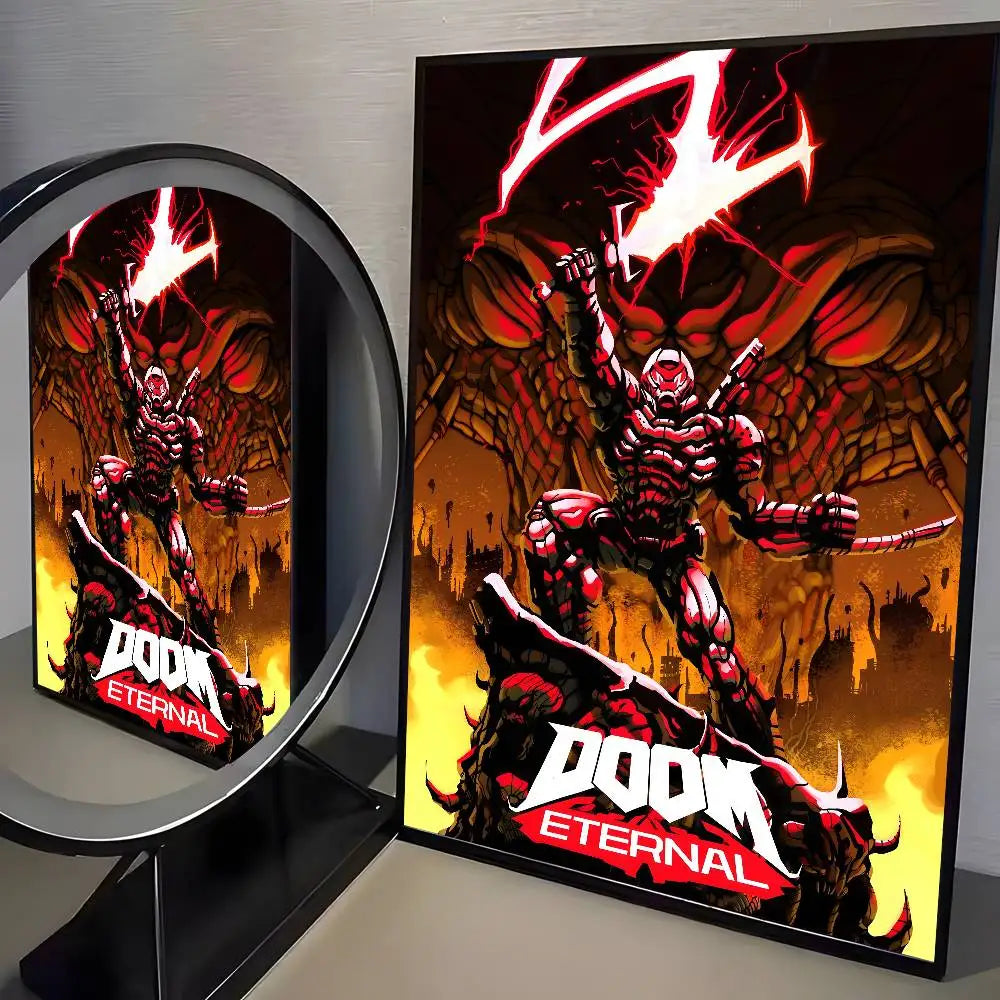 Cool Movie D-Doom Poster Art HD Canvas Advanced Aesthetic Printing Paper Wall Art for Living Room Home Decor