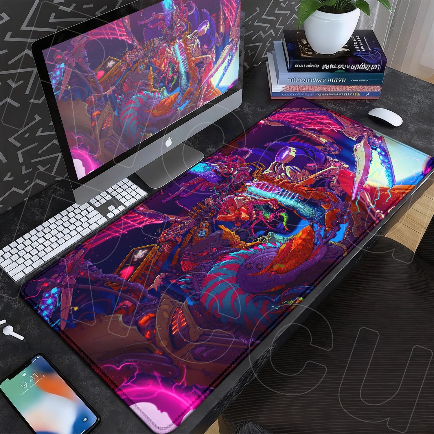 60x35cm Company Office Mice Extend Carpet XXL Hyper Beast Non-slip Rubber Mouse Pad Keyboard Gaming Accessories Cool Monster Mat