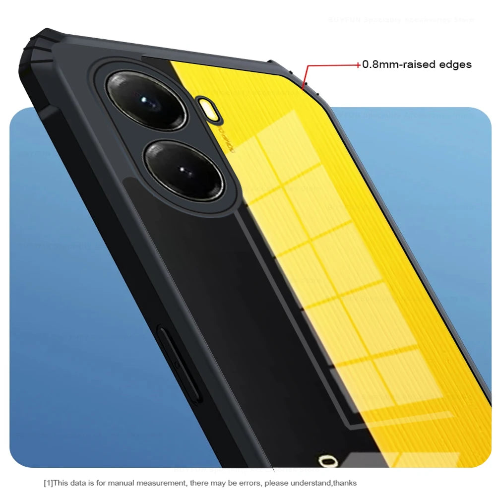 Clear Acrylic TPU Shockproof Armor Case for Xiaomi Poco X7/X7 Pro/X8 Pro Max Phone Cover Protective Shell