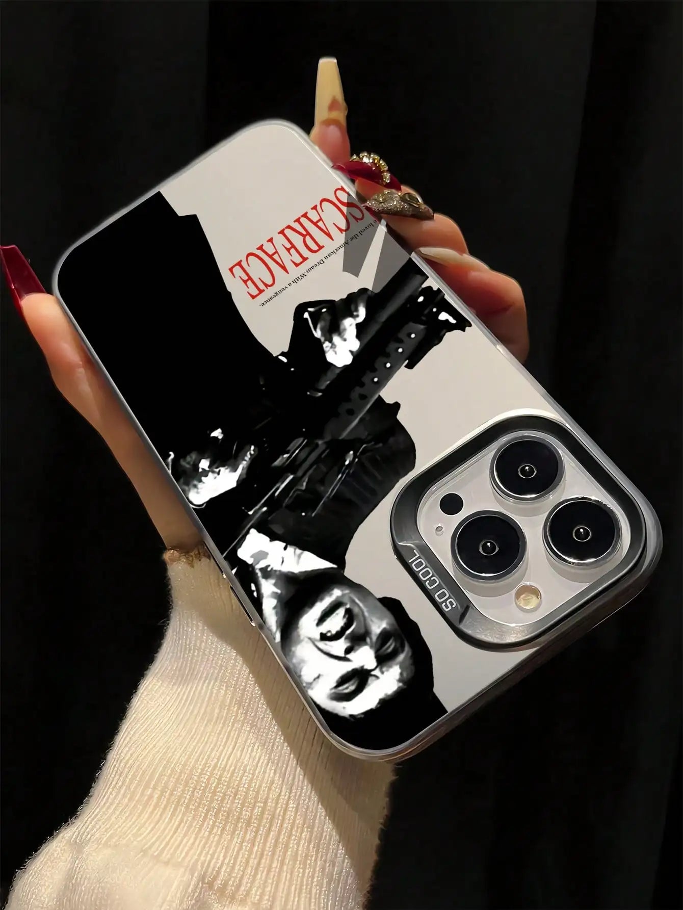 1pc Dog Head Design Phone Case Compatible With IPhone 17 Pro Max, 16 Pro, New 15 Pro, 14, 13, Transparent Electroplated High-End Anti-Fall Full Coverage Phone Case